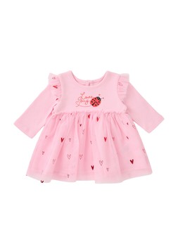 Matalan Baby Pink Love Bug Mesh Dress £10