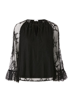 Matalan Black Lace Frill Blouse £24