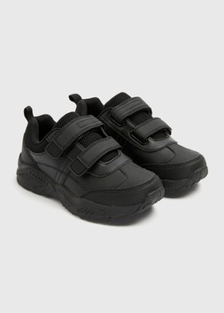 Matalan Boys Black Scuff Resistant School Trainers £16
