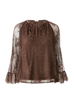 Matalan Brown Lace Frill Blouse £24