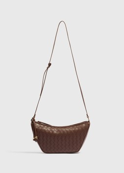 Matalan - Brown weave cross body bag £16