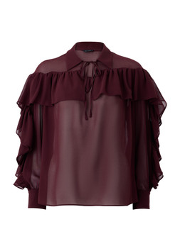 Matalan Burgundy Frill Blouse £20