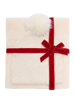 Matalan Cream Scarf and Beanie Gift Set £15