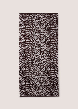 LEOPARD JACQUARD BEACH TOWEL £12