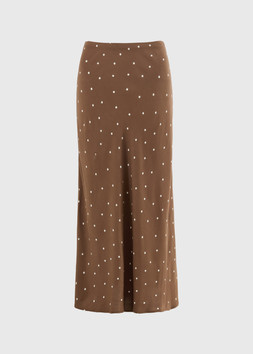 SPOT LACE TRIM MIDAXI CO BROWN £20