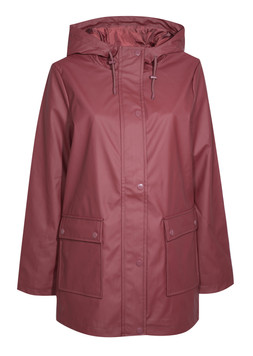 Burgundy Water Resistant Drawstring Hood Rain Anorak £39.99