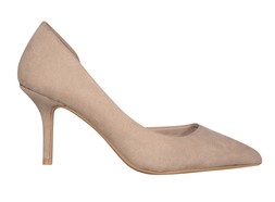 Wide Fit Light Brown Faux Suede D'Orsay Court Shoes, £27.99