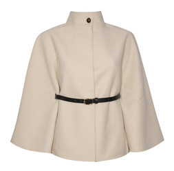 Off White Belted Ottoman Cape Jacket,£45.99