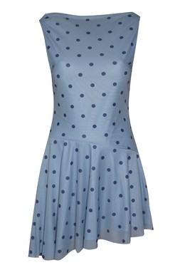Blue Mesh Polka Dot Skater Mini Dress, £27.99 (952901249)