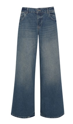 Dark Blue Wash Low Rise Super Wide Leg Jeans, £32.99 (954517347)