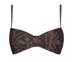 Dark Brown Bandana Pattern Bandeau Bikini Top £16.99