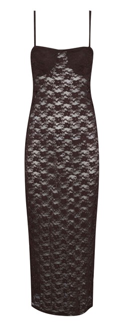 Dark Brown Semi Sheer Lace Beach Maxi Dress £23.99