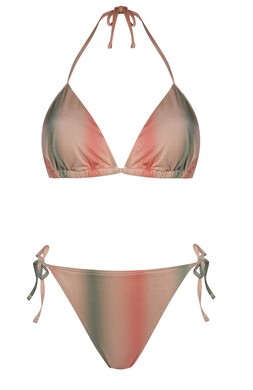 Green Ombre Triangle Bikini Top, £16.99 & Green Ombre Tie Side Bikini Bottoms, £12.99