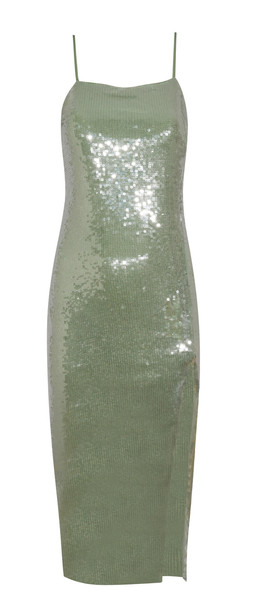 Light Green Sequin Square Neck Midi Dress £59.99