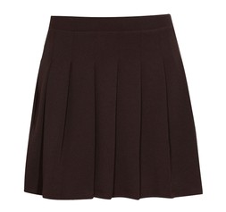 New Look Dark Brown Pleated Crepe Mini Skirt, £23.99