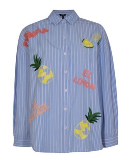 Blue Pina Fresca Stripe Embroidered Shirt £35.99