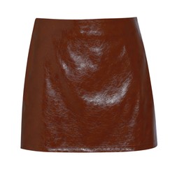 Tan Cracked Faux Leather Mini Skirt, £29.99 (947086418)