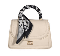 White Faux Leather Scarf Top Handle Bag, £19.99 (946503610)