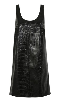 Black Crocodile Effect Faux Leather Dress, £34.99 (931755301)
