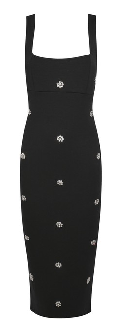 Black Diamante Flower Midi Dress, £45.99 (941725701)