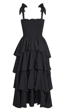 Black Multiway Tiered Midi Dress, £55.99 -921962601