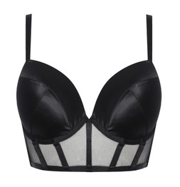 Black Satin Cup Panelled Corset, £18.99 (927553401)