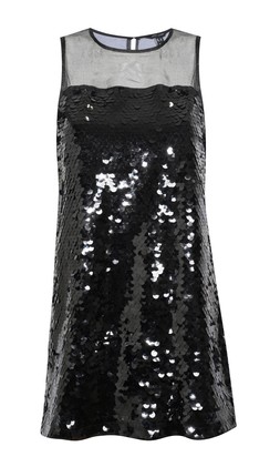 Black Sequin Embellished Mini Shift Dress, £39.99 (934141901)