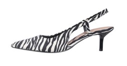 Black Zebra Patterned Kitten Heel Slingback Court Shoes, £35.99 - 925306209