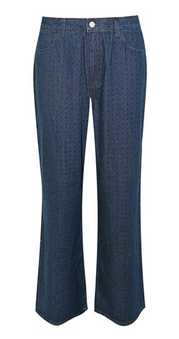 Blue Diamante Embellished Wide Leg Jeans, £54.99 (935764749)