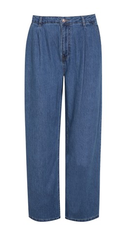 Blue Pleated Wide Leg Jeans, £39.99 (926637540)