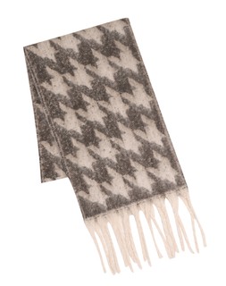 Brown Dogtooth Pattern Knit Scarf, £18.99 (931393029)