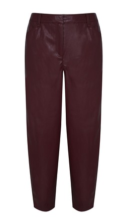 Burgundy Barrel Leg Faux Leather Trousers €49.99 £39.99 921872767