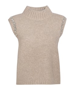 Camel Diamante Embellished Midweight Knit Vest, £29.99 (924351717)