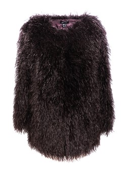 Dark Burgundy Faux Fur Midi Coat, £69.99 (929518167)