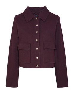 Dark Burgundy Multi Button Shacket Jacket £34.99 (925123767)