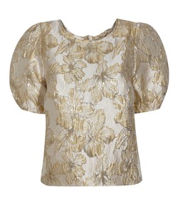 Gold Floral Jacquard Short Sleeve Top, £29.99 (941213293)