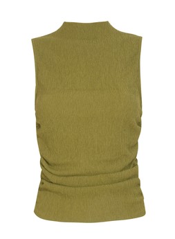 Green Textured Jersey Ruched Tank Top, £17.99 (939132633)