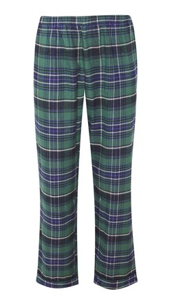 Green Woven Check Pattern Revere Collar Pyjama Set, £29.99, Bottoms (934353939)