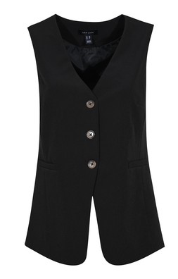 New Look Black Crepe Longline Waistcoat £34.99, €46.99