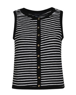 New Look Black Textured Stripe Waistcoat £15.99 €19.99