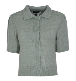 New Look Green Button Up Short Sleeve Collared Cardigan £26.99 €34.99
