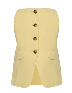 New Look Light Yellow Button Front Bandeau Waistcoat £35.99