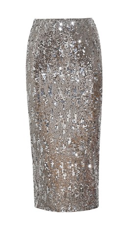 New Look Mink Sequinned Mesh Midi Skirt £32.99, €44.99