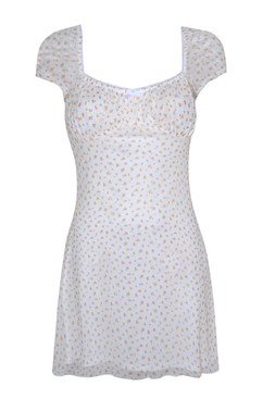New Look Pink Vanilla White Floral Print Mini Dress £20.00