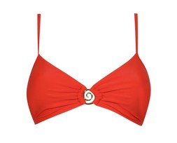 New Look Red Swirl Applique Bikini Top £16.99