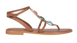 New Look Tan Faux Leather Stone Embellished Sandals £27.99