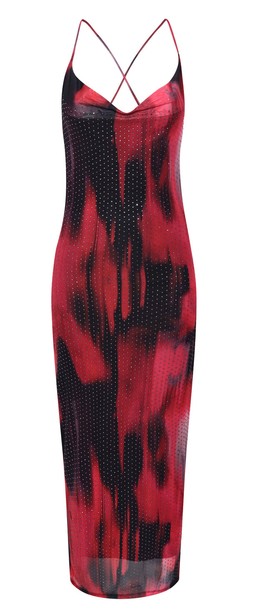 Red Embellished Side Slit Mesh Midi Dress €49.99 £39.99 913018269