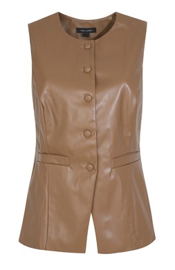Tan Faux Leather Waistcoat, £32.99 (936777018)