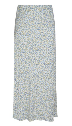 White Floral Print Bias Cut Midi Skirt £28.99 (930434919