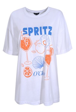White Oversized Spritz Print Tee, £14.99 - 933402410